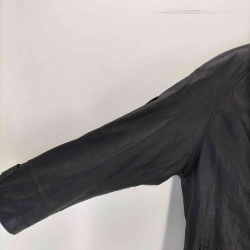 KAB BU CLOTHING ファー付き レザーコート メンズ