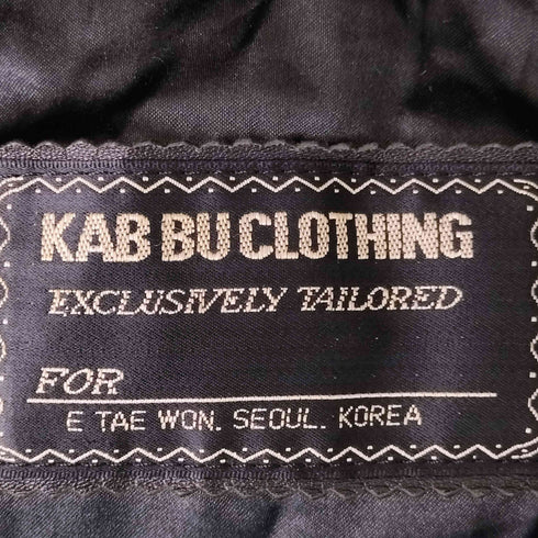 KAB BU CLOTHING ファー付き レザーコート メンズ