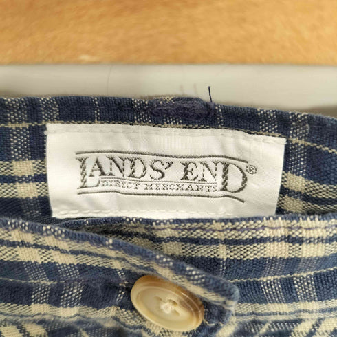 ランズエンド LANDS END 00s 白タグ USA製 リネン コットン ジッパーフライ ハーフパンツ ショーツ レディース 6