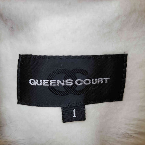 クイーンズコート QUEENS COURT フォックスファー襟ウール混コート レディース JPN:1
