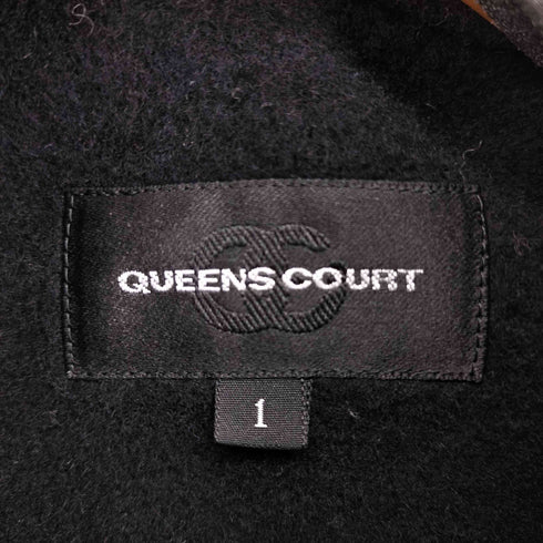 クイーンズコート QUEENS COURT ビジューデザインウール混コート レディース 1