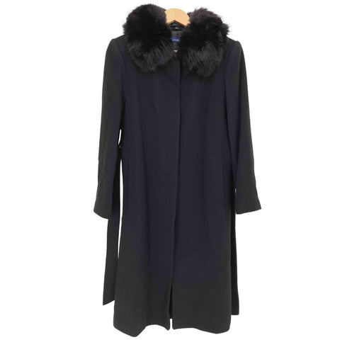 K&M collection ラムウール カシミヤ混 ファー付き チェスターコート レディース import:L