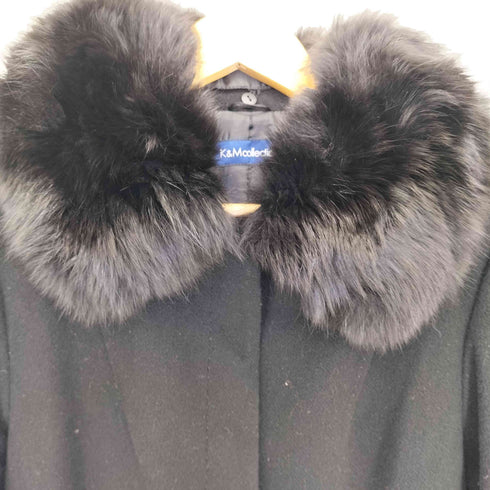 K&M collection ラムウール カシミヤ混 ファー付き チェスターコート レディース import:L