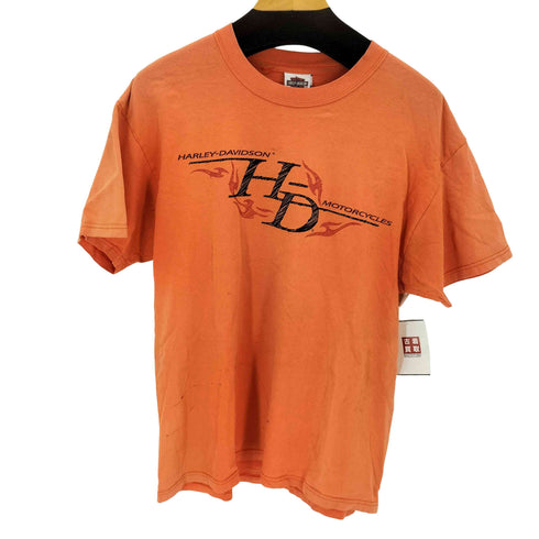 ハーレーダビッドソン HARLEY-DAVIDSON 90s HANES BEEFYボディ USA製 両面プリントクルーネックTシャツ メンズ L