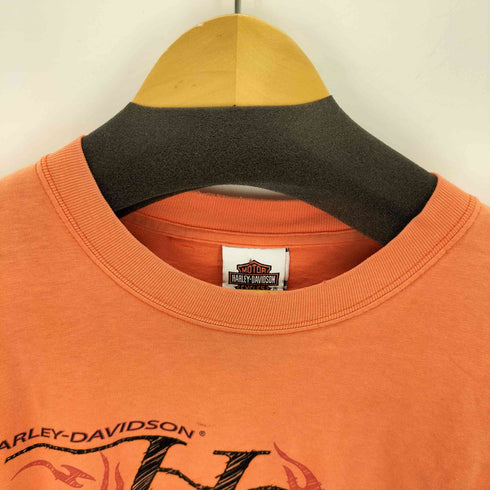 ハーレーダビッドソン HARLEY-DAVIDSON 90s HANES BEEFYボディ USA製 両面プリントクルーネックTシャツ メンズ L