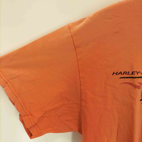 ハーレーダビッドソン HARLEY-DAVIDSON 90s HANES BEEFYボディ USA製 両面プリントクルーネックTシャツ メンズ L