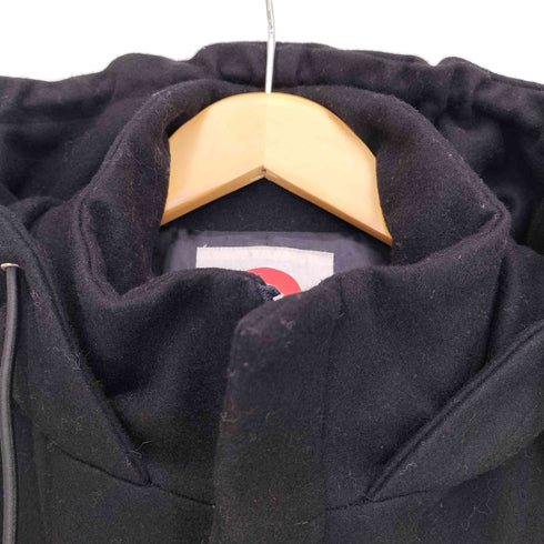 BRAIN STORM ウールレーヨン フーデッド ダブルジップコート メンズ