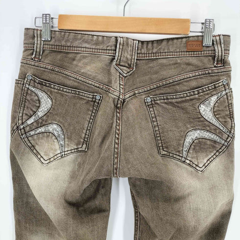 ニコルクラブフォーメン NICOLE CLUB FOR MEN パイソン デザインブーツカットデニムパンツ Y2K メンズ 44