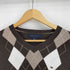 トミーヒルフィガー TOMMY HILFIGER ロゴ刺繍 Vネック アーガイル ニット メンズ import:L