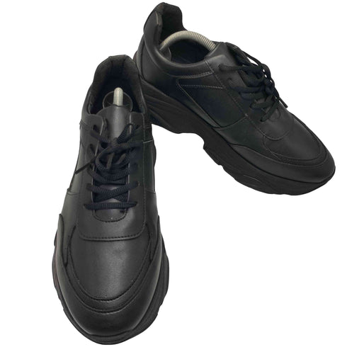 エイソス asos レザー 厚底ソール ローカット スニーカー メンズ