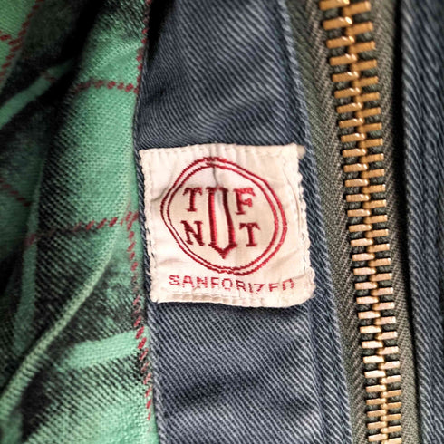 70S 棒TALONジップ ワークジャケット 裏地チェック レディース