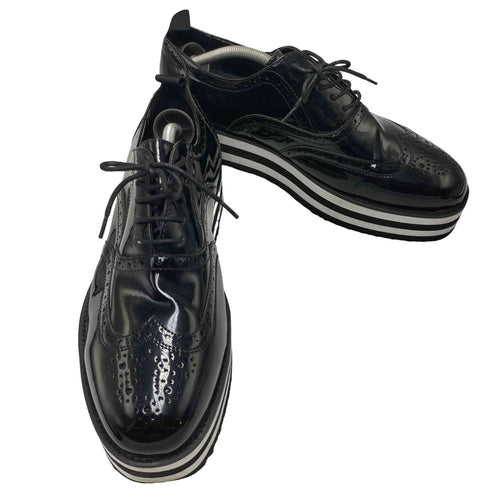 エイソス asos フェイクレザー エナメル 厚底 ウイングチップ シューズ メンズ