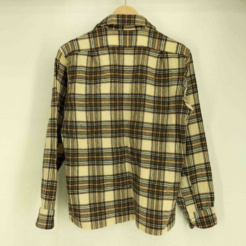 ペンドルトン PENDLETON 70S USA製 ウール100 チェック 長袖シャツ メンズ import:M