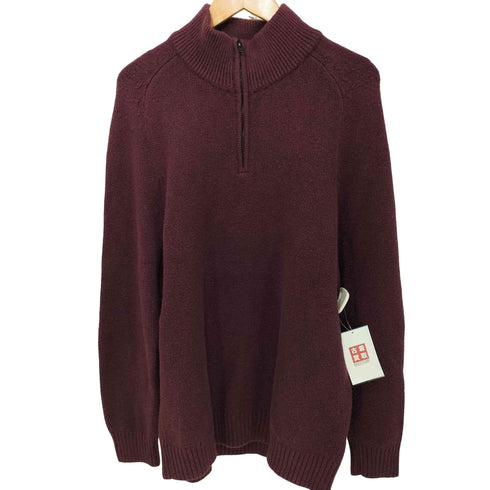 バナナリパブリック BANANA REPUBLIC フリーダムスリーブ ハーフジップニット メンズ import:L