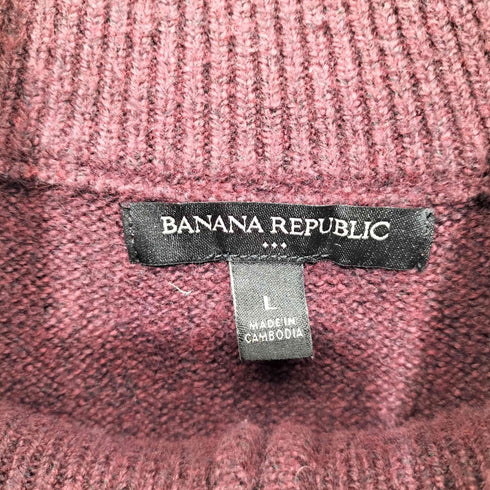 バナナリパブリック BANANA REPUBLIC フリーダムスリーブ ハーフジップニット メンズ import:L