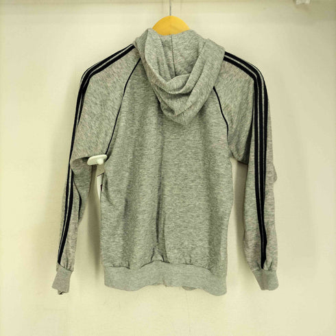 アディダスオリジナルス adidas Originals 80S USA製 トレフォイルロゴ刺繍 サイドライン ジップアップ パーカー レディース import:M