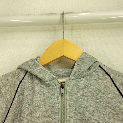 アディダスオリジナルス adidas Originals 80S USA製 トレフォイルロゴ刺繍 サイドライン ジップアップ パーカー レディース import:M