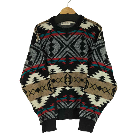 ロンドンフォグ LONDON FOG 90S MADE IN USA ネイティブ柄 アクリルニット メンズ JPN:L
