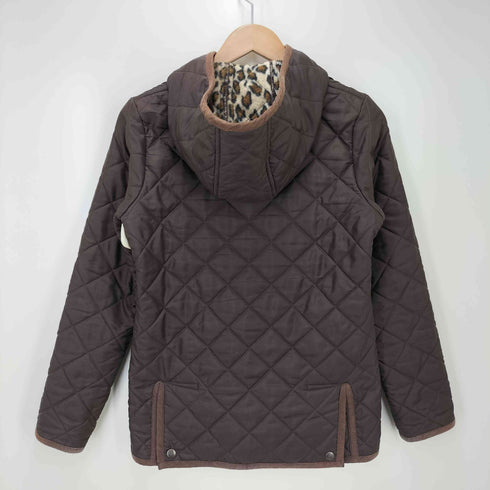 トラディショナルウェザーウェア Traditional Weatherwear 裏地ヒョウ柄 キルティングジャケット レディース JPN:34