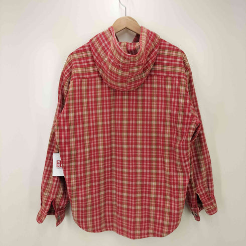 パパス papas チェック柄裏地キルティングフード付シャツジャケット メンズ JPN:M