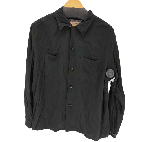 タウンクラフト TOWNCRAFT 復刻タグ DELUXE オープンカラーL/S レーヨンシャツ メンズ 38-40