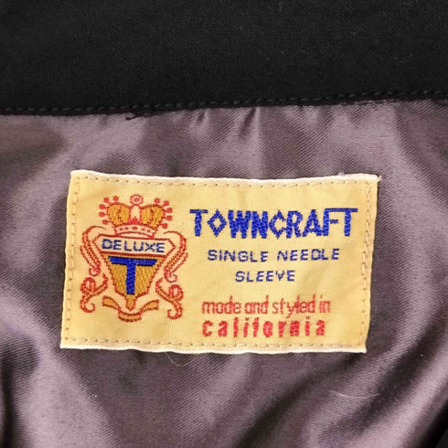 タウンクラフト TOWNCRAFT 復刻タグ DELUXE オープンカラーL/S レーヨンシャツ メンズ 38-40