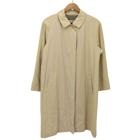 アクアスキュータム AQUASCUTUM 裏地チェック 比翼ステンカラーコート レディース JPN:9号