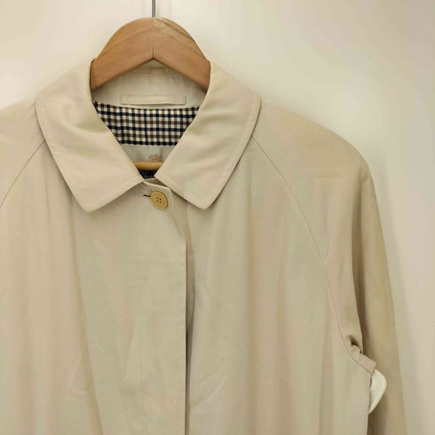 アクアスキュータム AQUASCUTUM 裏地チェック 比翼ステンカラーコート レディース JPN:9号