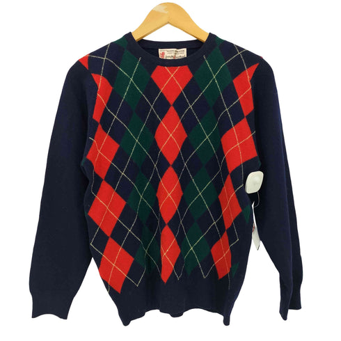 ザスコッチハウス The Scotch House スコットランド製 pringle of scotland アーガイル柄 ラム ウール ニット メンズ FR:38