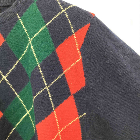 ザスコッチハウス The Scotch House スコットランド製 pringle of scotland アーガイル柄 ラム ウール ニット メンズ FR:38