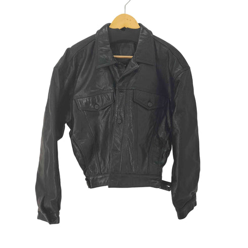 マリテフランソワジルボー MARITHE FRANCOIS GIRBAUD GENUINE LEATHER 本革 レザー トラッカージャケット 短丈 メンズ import:M