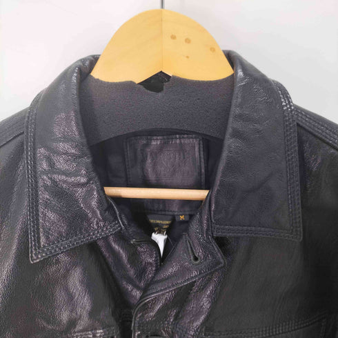 マリテフランソワジルボー MARITHE FRANCOIS GIRBAUD GENUINE LEATHER 本革 レザー トラッカージャケット 短丈 メンズ import:M