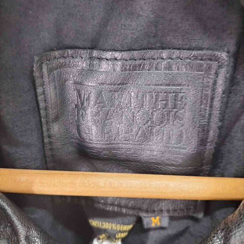 マリテフランソワジルボー MARITHE FRANCOIS GIRBAUD GENUINE LEATHER 本革 レザー トラッカージャケット 短丈 メンズ import:M