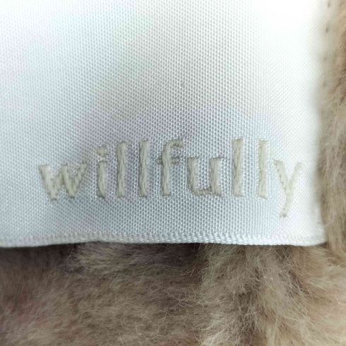 ウィルフリー willfully フェイクファー ノーカラージャケット レディース