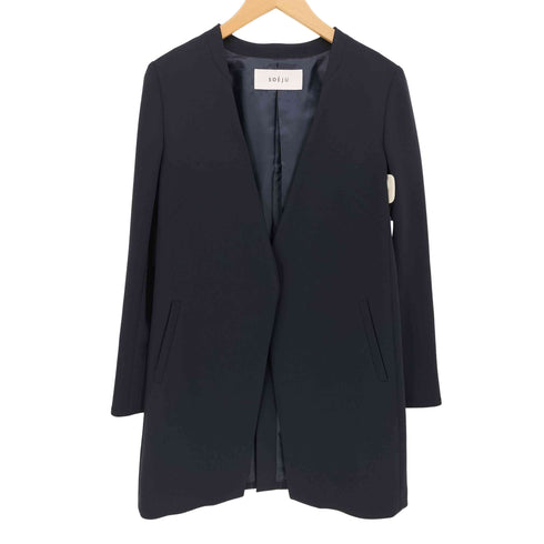 ソージュ SOEJU 22AW ロング ノーカラー ジャケット レディース JPN:M