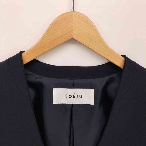 ソージュ SOEJU 22AW ロング ノーカラー ジャケット レディース JPN:M