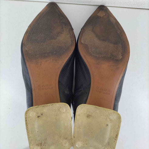 ザラ ZARA レザーヒール ショートブーツ レディース EUR:38