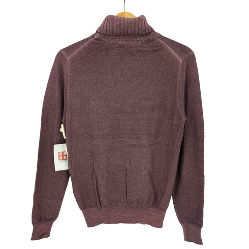 クルチアーニ Cruciani イタリア製 ラナウール リブ切替 ハイゲージ タートルネック メンズ 44