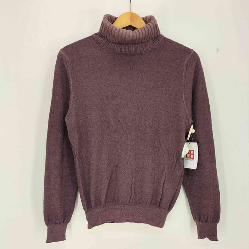 クルチアーニ Cruciani イタリア製 ラナウール リブ切替 ハイゲージ タートルネック メンズ 44