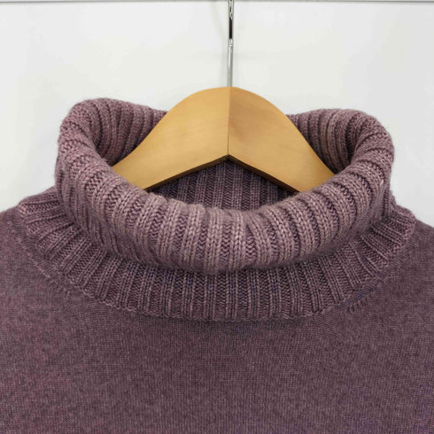 クルチアーニ Cruciani イタリア製 ラナウール リブ切替 ハイゲージ タートルネック メンズ 44