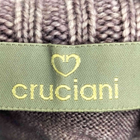 クルチアーニ Cruciani イタリア製 ラナウール リブ切替 ハイゲージ タートルネック メンズ 44