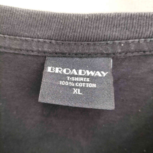 ブロードウェイ BROADWAY 90-00S バンドプリント 半袖カットソー メンズ import:XL