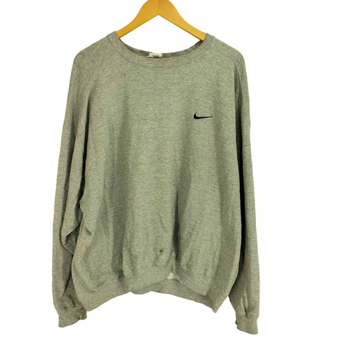 ナイキ NIKE 90S USA製 銀タグ ロゴ刺繍 スウェット メンズ import:XL