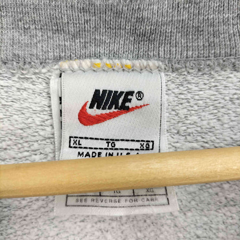 ナイキ NIKE 90S USA製 銀タグ ロゴ刺繍 スウェット メンズ import:XL