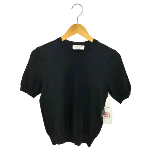 ローブドシャンブルコムデギャルソン robe de chambre COMME des GARCONS 90-00s ウールニット クルーネック半袖Tシャツ セーター レディース