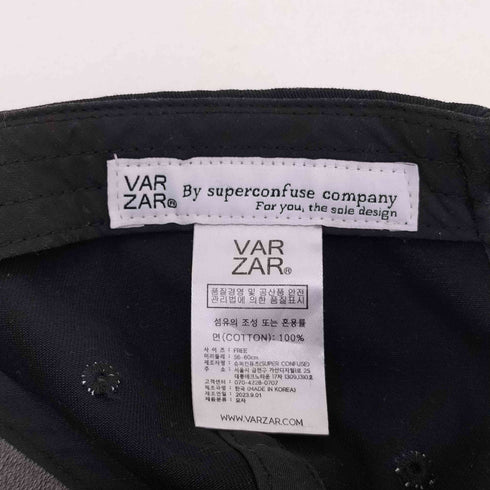 バザール VARZAR Stud logo over fit ball cap レディース FREE
