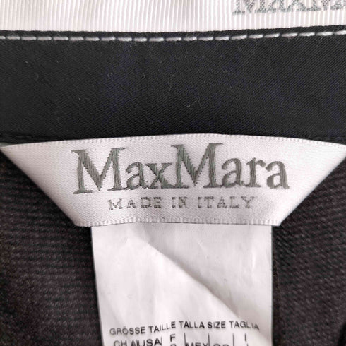 マックスマーラ MAX MARA 白タグ センタープレス ウール スラックス レディース JPN:42
