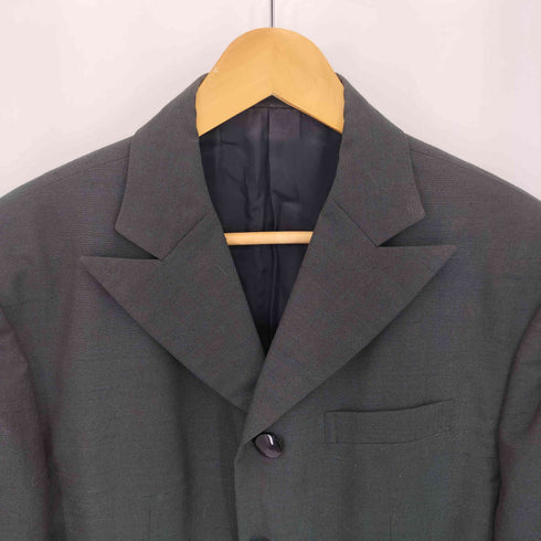 ワイズフォーメン Ys for men デカボタン ピークドラペル 玉虫デザイン 3B シングル テーラードジャケット メンズ
