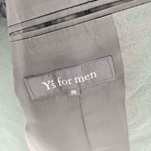 ワイズフォーメン Ys for men デカボタン ピークドラペル 玉虫デザイン 3B シングル テーラードジャケット メンズ