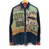 ポリス POLICE 総柄 パッチワーク クレイジーパターン デニム L/S シャツ メンズ import:M